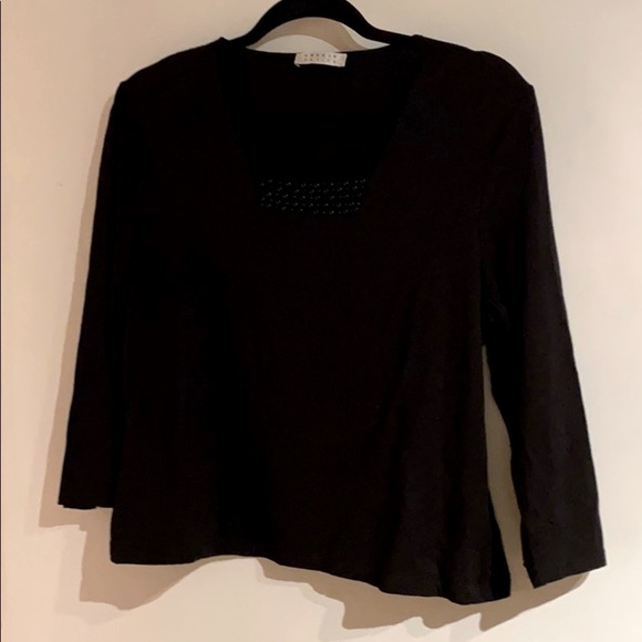 🍒 Black Pearl Top by Precis Petites !!! Size M - Picture 7 of 10